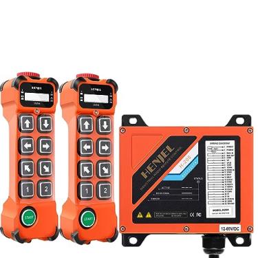 Imagem de Dual 2 velocidades 8 canais 24 V 110 V 220 V CA/CC industrial sem fio rádio controle remoto para ponte aérea viajando pórtico guindaste com talha de corrente elétrica