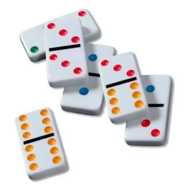 Imagem de Jogo De Domino Mexicano Double 6 - Estojo Em Lata Decorado