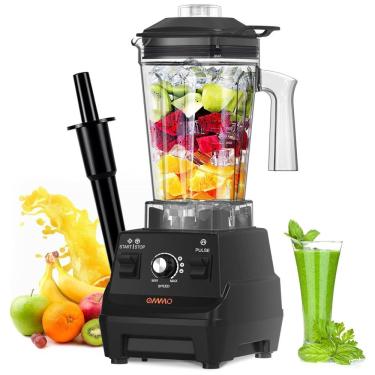 Imagem de Liquidificador Profissional 1,7L com Alta Velocidade e Lâminas em Aço Inoxidável, 110V 1800W, OMMO, Preto