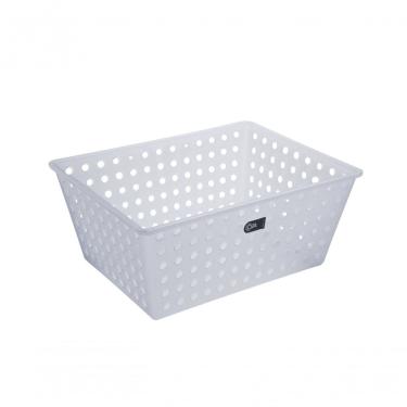 Imagem de Cesta Organizadora Coza Plástica Empilhável 28,8 X 19,1 X 12,3 Cm, (4,4 LL) Linha One Natural Coza