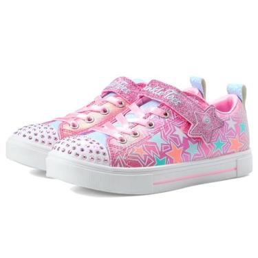 Imagem de Skechers Twinkle Sparks Shimmer Star para meninas, Rosa/Multi, 1 Little Kid