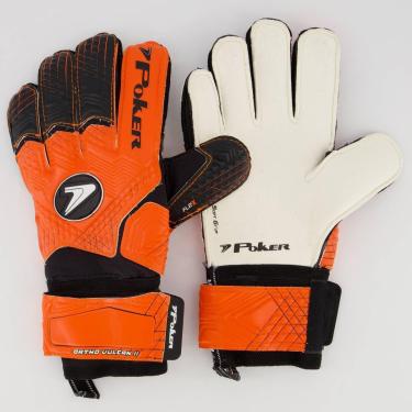 Imagem de Luva Poker Ortho Vulcan II Profissional Laranja e Preta-Unissex