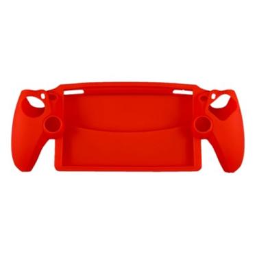 Imagem de Case Protetora Capa Skin Silicone Antiderrapante Compatível com Ps Portal Remote Player Ps5 (Vermelho)
