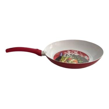 Imagem de Frigideira Com Revestimento Em Cerâmica 18cm Frita Sem Óleo (Vermelho)