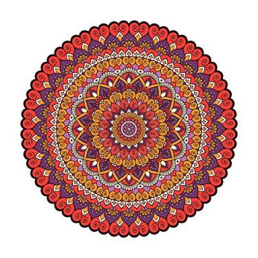 Imagem de Adesivo de Parede para Sala Mandala Corações