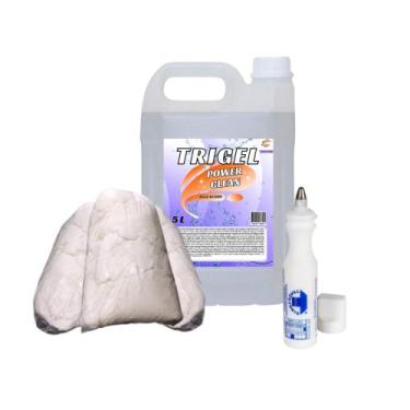 Imagem de Estopa de Algodão 2Kg, Marcador Industrial Azul & Multiuso (Power Clea