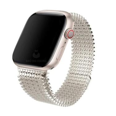 Imagem de Pulseira Dots Aço Magnética Imantada Compatível com Apple Watch - Baú 