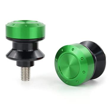 Imagem de REARACE Carretéis deslizantes de braço oscilante M8 compatíveis com Bandit Z800, ZX-10R/25R, Ninja 400R, RC51, Z650, Z800, Z900, GSX-R 600/750/1000, bobinas de braço oscilante universal para