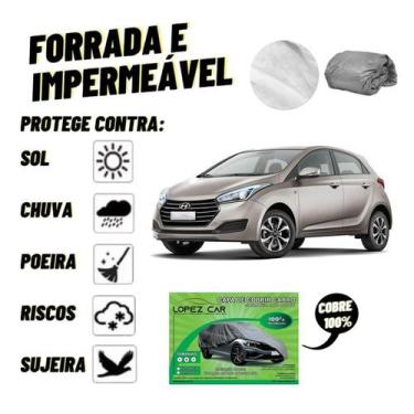 Imagem de Capa Protetora Cobrir Carro Hb20 Hatch LOPEZCAR Forrada, Impermeável -