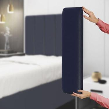 Imagem de Painel Modulado Nashira 60x20 Cm Couro Aradecor, Azul, ÚNICO