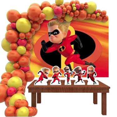 Imagem de Kit Decoração Festa de Aniversário Infantil Flecha os Incríveis