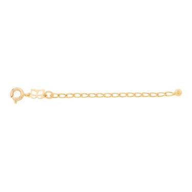 Imagem de Extensor banhado ouro 3x 24k 18k e 22k unissex rommanel 7 cm fecho red