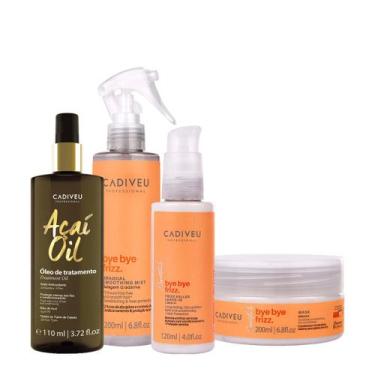 Imagem de Kit Cadiveu Professional Bye Bye Frizz Selagem Leave-in Máscara e Açaí