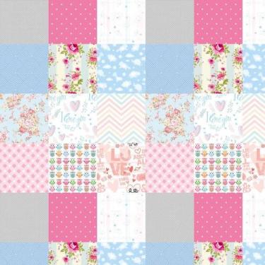 Imagem de Papel Parede Adesivo Quadrado I Love You Decorativo Quarto - LRP