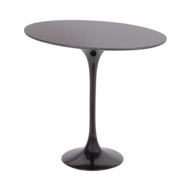 Imagem de Mesa Saarinen Lateral Oval São Gabriel 57x38cm - Base Preta - mgsaarin
