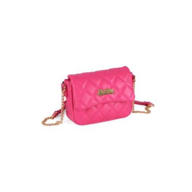 Imagem de Bolsa Transversal em Matelassê com Logo da Barbie Pink - Luxcel