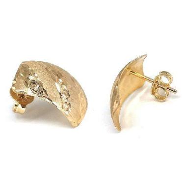 Imagem de Brinco de ouro 18k Trabalhado Estampado - Elegancy Joias