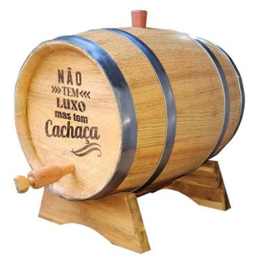 Imagem de Barril Corote Amburana 5l Não Tem Luxo Mas Tem Cachaça - Wood E-commer