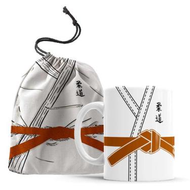 Imagem de Caneca judô kimono artes marciais Faixa Marron - Elicomics
