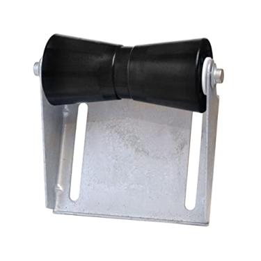 Imagem de Tie Down Rolo de quilha preta de aço galvanizado calibre 11 com montagem de suporte de painel