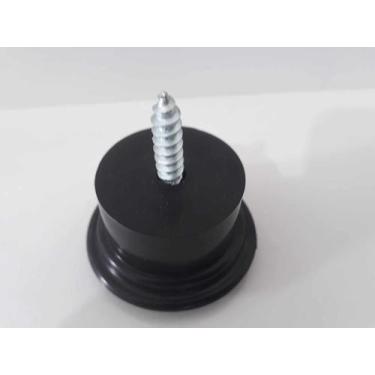 Imagem de Pé Para Sofá 3,3cm Preto Redondo Kit 12 unidades - Fenix Mendonça