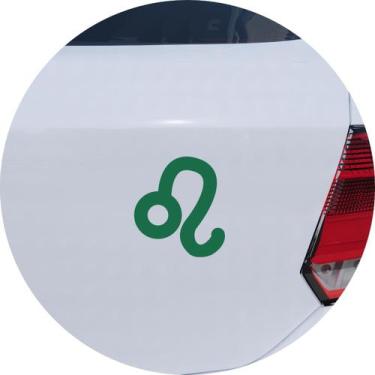 Imagem de Adesivo de Carro Horóscopo Signo Leão - Cor Verde - Melhor Adesivo, Ve