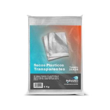 Imagem de Saco Plástico Transparente 25 x 35 - 0,10 mm - PARAUSO