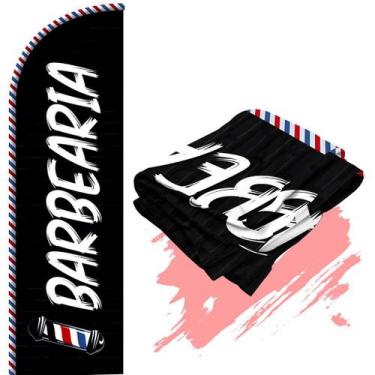 Imagem de Bandeira Para Wind Banner Dupla Face (só tecido) Barbearia - Fadrix