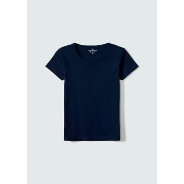 Imagem de Camiseta Manga Curta Hering 5CML Infantil Feminina Básica Algodão T. 0