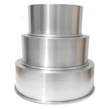 Imagem de Conjunto De Formas Redondas Com 3 Peças (10-15-20cm) 10cm Altura Alumi