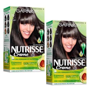 Imagem de Kit 2 Tintura Creme Nutrisse Garnier Grafite 30 Kit