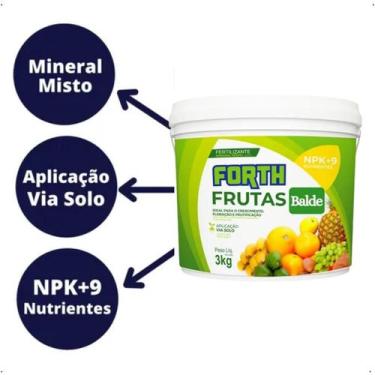 Imagem de Fertilizante Adubo Forth Frutas Balde 3kg Nutrição Floração
