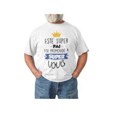 Imagem de Camiseta Vovô Presente Dia Dos Pais Frase Avô Nomes Branca - Del Franc