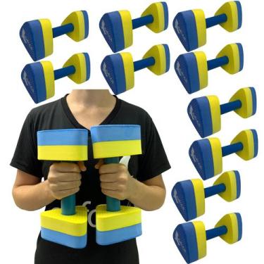 Imagem de Kit 5 Pares Halteres Hidroginástica EVA DF1091 1-2kg Dafoca - Dafoca S