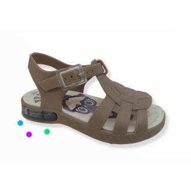 Imagem de Sandália Papete Infantil Masculina Light Flat Led Luzinha - GIOVANNA, 