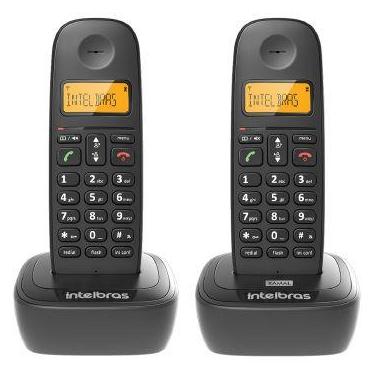Imagem de Telefone sem Fio TS 2512 Preto 2 Unidades (aparelho + Ramal) - Intelbr