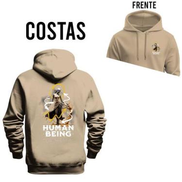 Imagem de Moletom Human Beig Canguru Com Capuz Tecido Macio - Nexstar, Bege, P