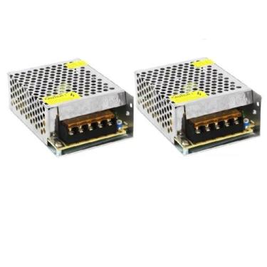 Imagem de Kit 2 Fontes Chaveada 12v 5a 60w Câmera Fita Led Bivolt Colmeia - Max 