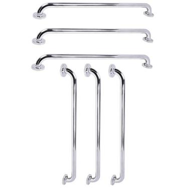 Imagem de Barra de Apoio 70cm Inox Kit 6 Unidades Idoso Criança Gestante Deficie