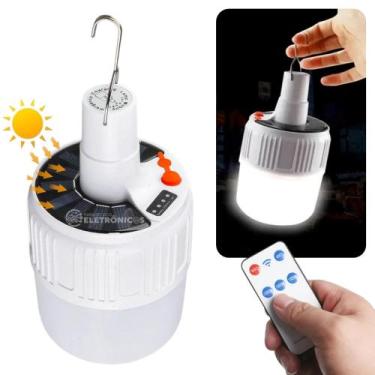 Imagem de Lampião Energia Solar Luz de Emergência LED Para Acampamento Recarregá