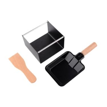 Imagem de ＫＬＫＣＭＳ Conjunto de raclette de queijo rotaster bandeja de cozimento antiaderente aquecimento queijo raclette melter panela de fusão de queijo para festa de