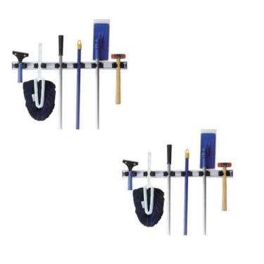 Imagem de 2 Suporte Vassoura Rodo P? Organizador 06 Acess?rios Bralimpia