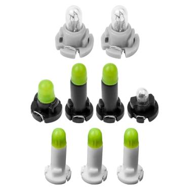 Imagem de Lâmpada de controle de refrigerador compatível com Toyota 4Runner 2003-2009 Substitui 90010-09015 90010-09016 90010-09017 90010-09018 90010-09019, lâmpadas verdes de controle climático, 10 peças