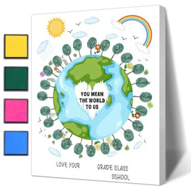 Imagem de SHLINCO Presentes de agradecimento para mulheres professoras - Presentes de arte de impressão digital para professores - Cartões de agradecimento para professores Presentes de fim de ano - Ideias de