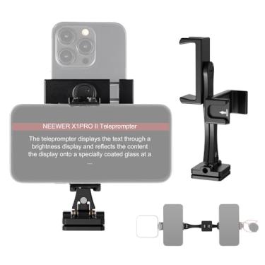 Imagem de NEEWER Tripé de telefone e bastão de selfie, suporte de celular de 45.7 cm-154.9 cm com suporte de telefone duplo de 360° para gravação de vídeo e teleprompter, compatível com iPhone Samsung para