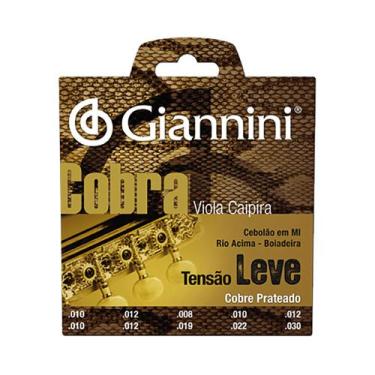 Imagem de Corda Viola Caipira Giannini Gesvl Leve Cobre Prateado