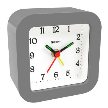 Imagem de Despertador Quartz Eurora Ref: 2697-024 Cinza Retangular