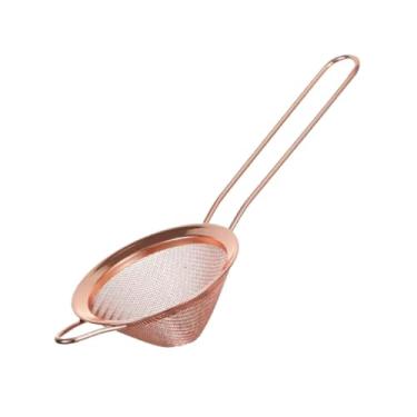 Imagem de IEUDNS Peneira de açúcar mini -gelo, peneira de malha cônica pequena, filtro de malha fina para de chá de farinha, Rosa Ouro