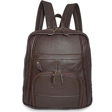 Imagem de Mochila Feminina Slim Compacta De Couro Para Notebook 14''