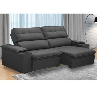 Imagem de Sófa 3 Lugares Retrátil Reclinável 210cm Veludo Belfort Ferguile